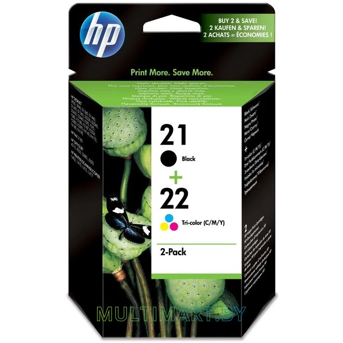 Набор картриджей HP 21 Black/22 Tri-color (SD367AE)